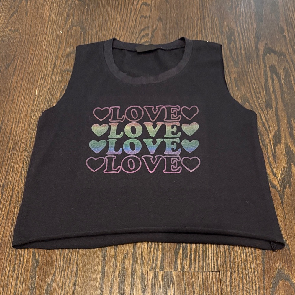 Firehouse Girl’s Black Love Tank Top Size Medium
